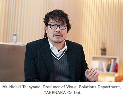 Thank you very much! Now we’ll spend some time learning the sound system with Mr. Takayama of the TAKENAKA Co Ltd. What aspects of the system did you handle for this installation?