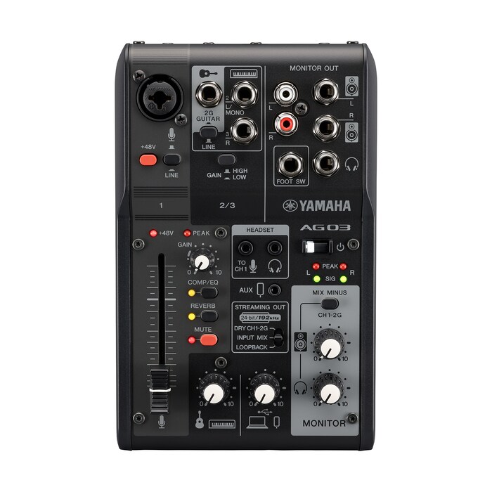 Yamaha AG03MK2 mezclador de streaming en negro