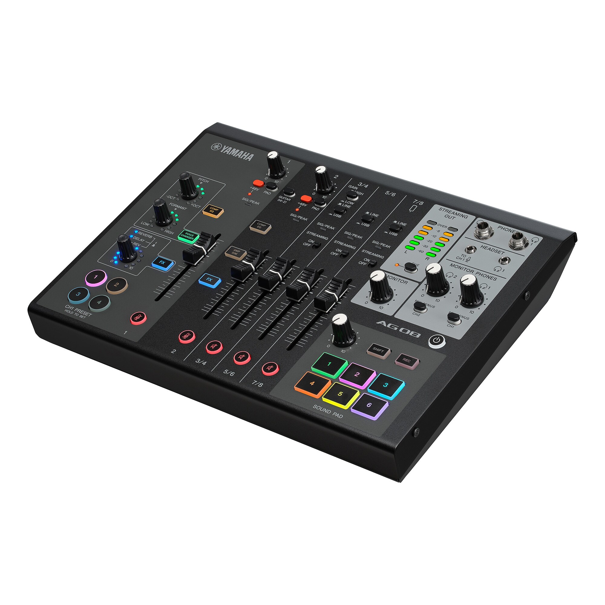DTM・DAW Yamaha AG08 AG08 - Descripción - Serie AG - Mesas de Mezcla - Productos