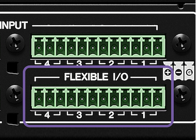 4 canales FLEXIBLE I/O (Euroblock)