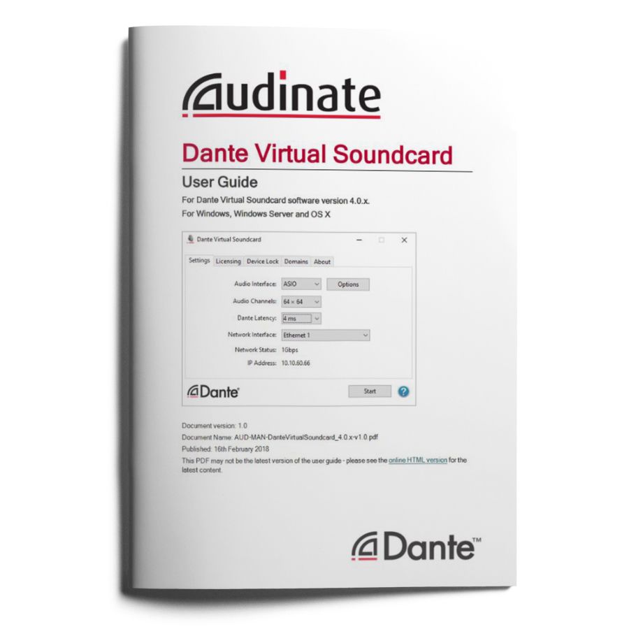 audinate dante virtual soundcard