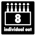 Ocho salidas para enviar los canales de batería y efectos por separado al sistema de PA