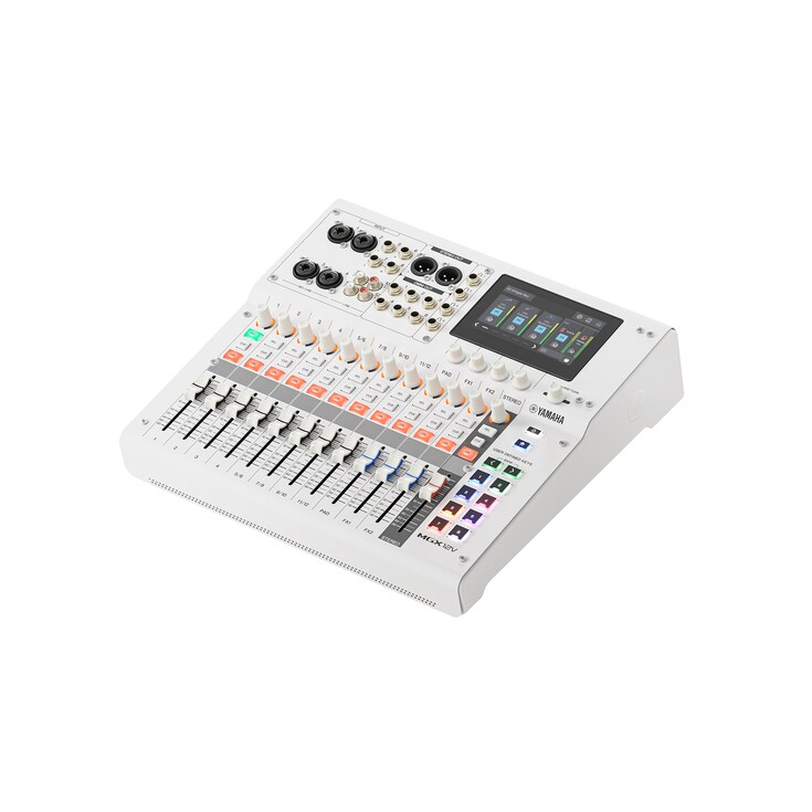Consola de mezcla digital MGX12V W (blanco) de Yamaha, con 18 canales e interfaz de vídeo