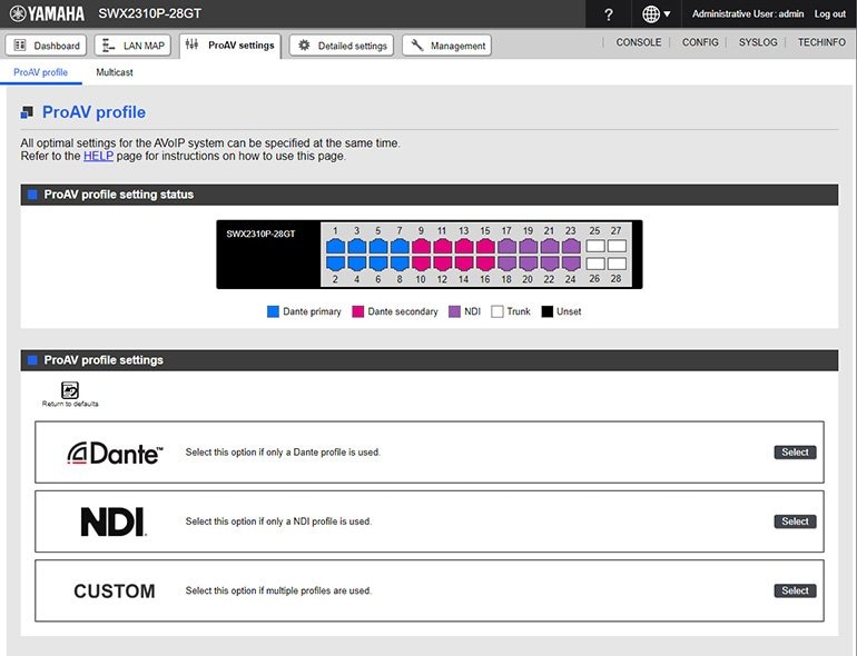 Yamaha SWX2310P-28GT: One-click Optimization