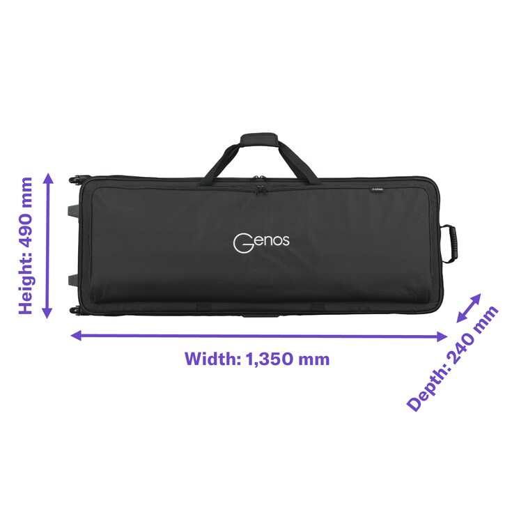 Dedicated carrying soft case for Genos with the wheels