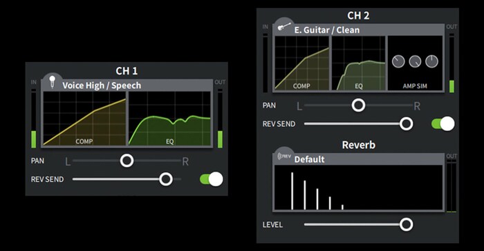 Amp Simulator del Yamaha AG03MK2