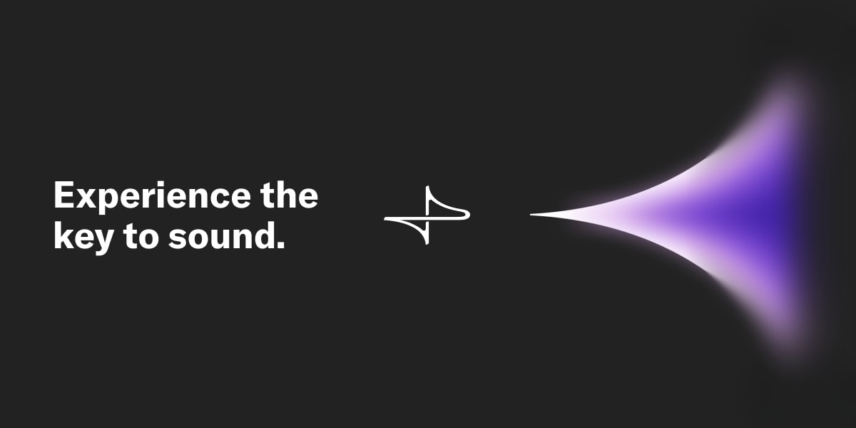 Experience the key to sound. ProVisionaire logo and purple aura