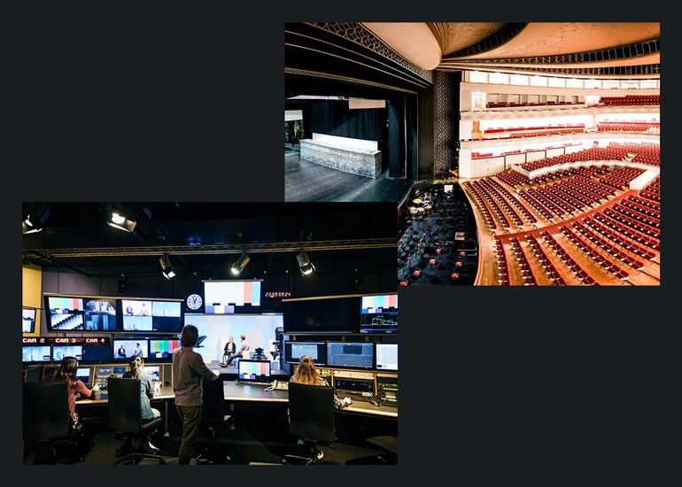 Aplicaciones de broadcast y teatro