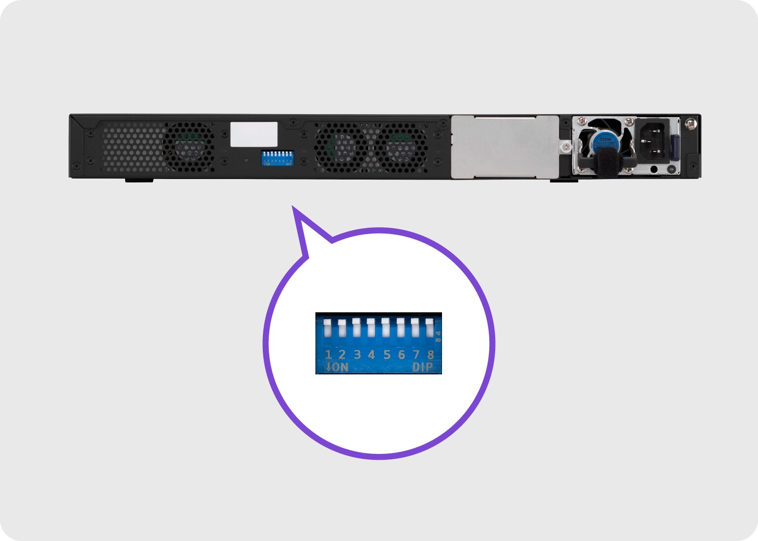 Configuración sin PC mediante interruptores DIP