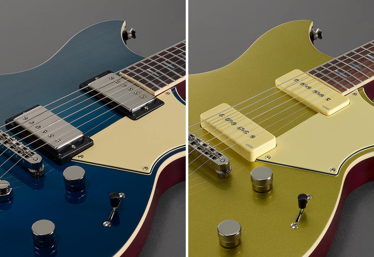 La Revstar Professional ofrece la posibilidad de elegir entre pastillas humbucker o pastillas simples tipo P90