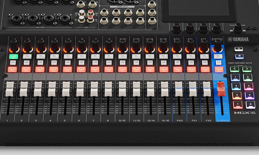 MGX16 de Yamaha: Potencia. Capacidad. Versatilidad.