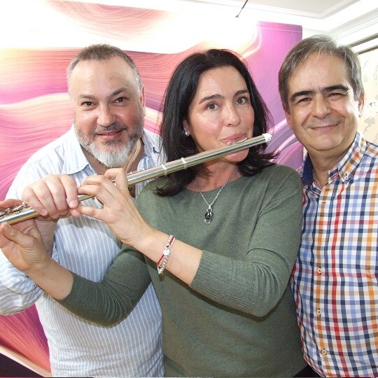 Juan Jesús Silguero, María José Clemente y Antonio Arias