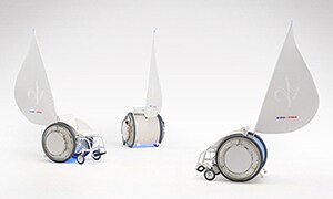 The electrically power-assisted wheelchair that performs music "&Y01"