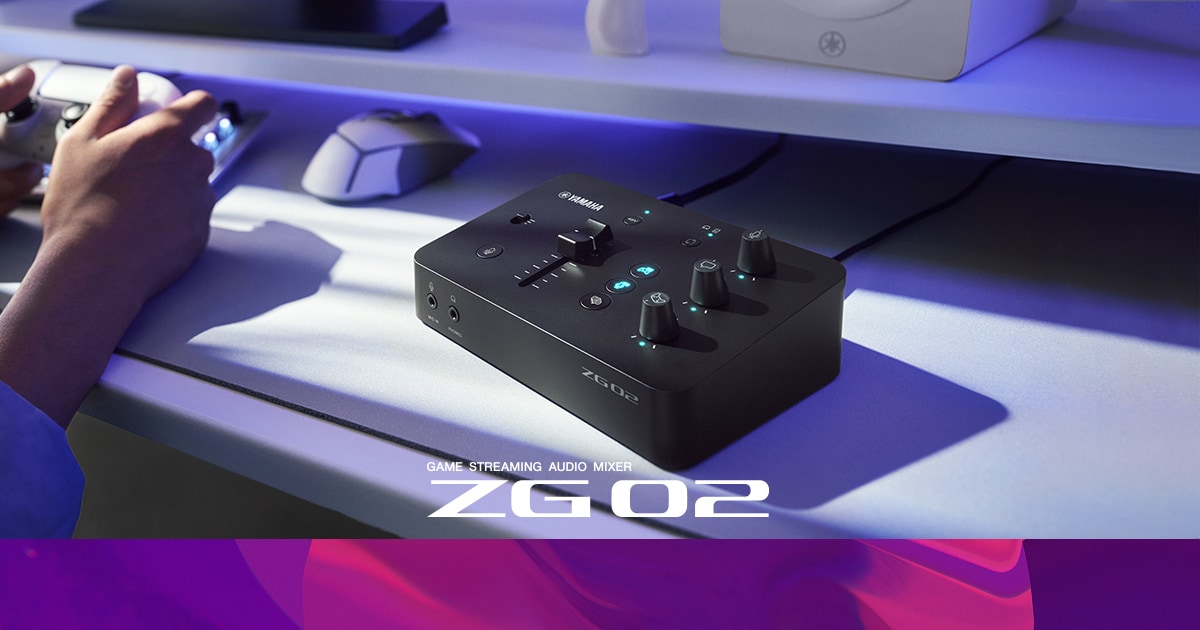 YAMAH USBオーディオインターフェース　ZG02 コンパクトで多機能なゲームストリーミングミキサー | ヤマハ ZG02